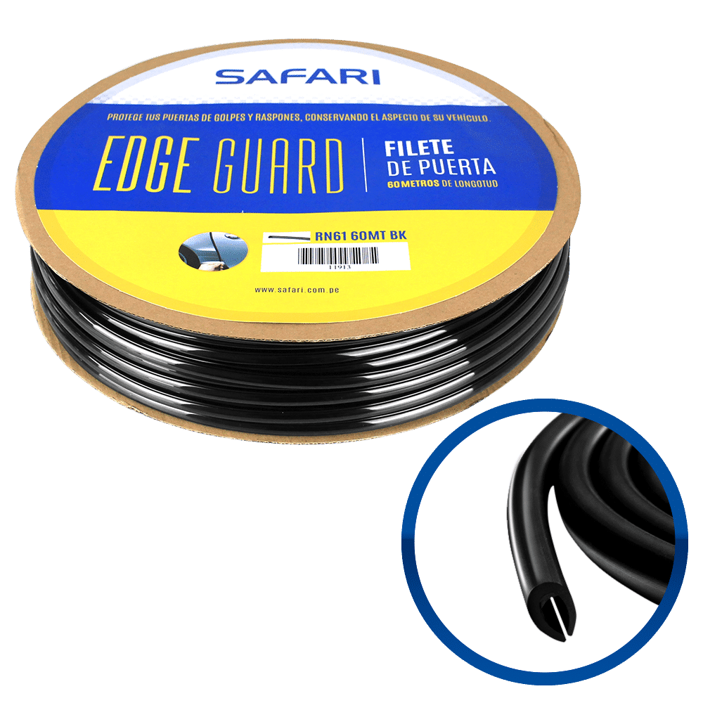 FILETE FLEX HQUALITY PVC 60MT/ROLLO NEGRO