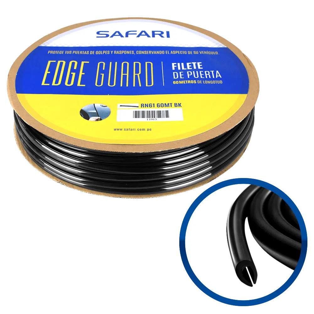 FILETE FLEX HQUALITY PVC 60MT/ROLLO NEGRO