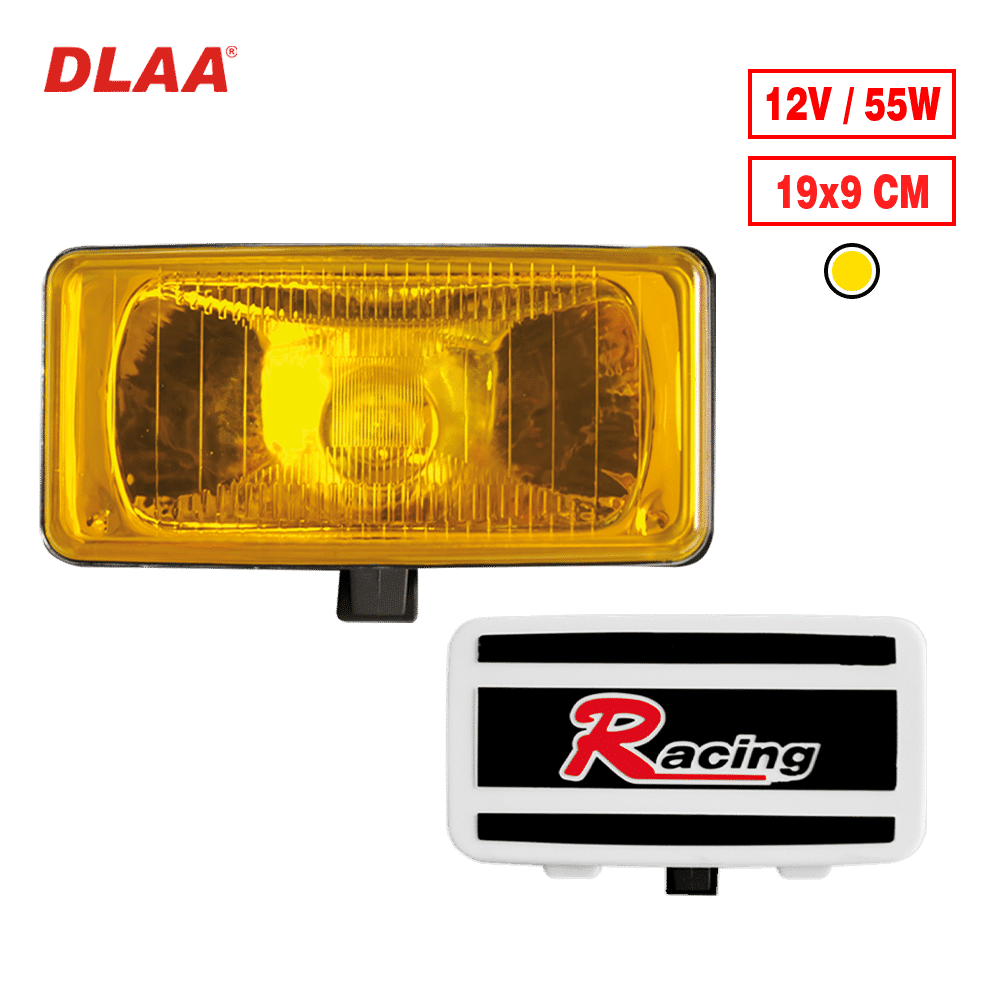 NEBLINERO RECTANGULAR 12V H3 55W 19X9CM AMBAR