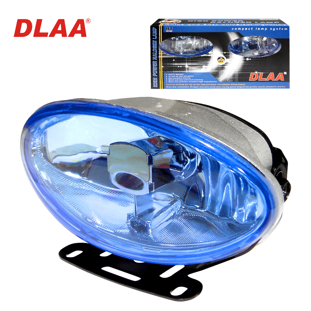 NEBLINERO OVALADO H3 12V 55W 68X138MM ALUMINIO AZUL