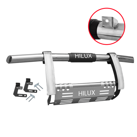 DEFENSA DELANTERA ACERO PRO 3" P/HILUX VIGO 2005-15