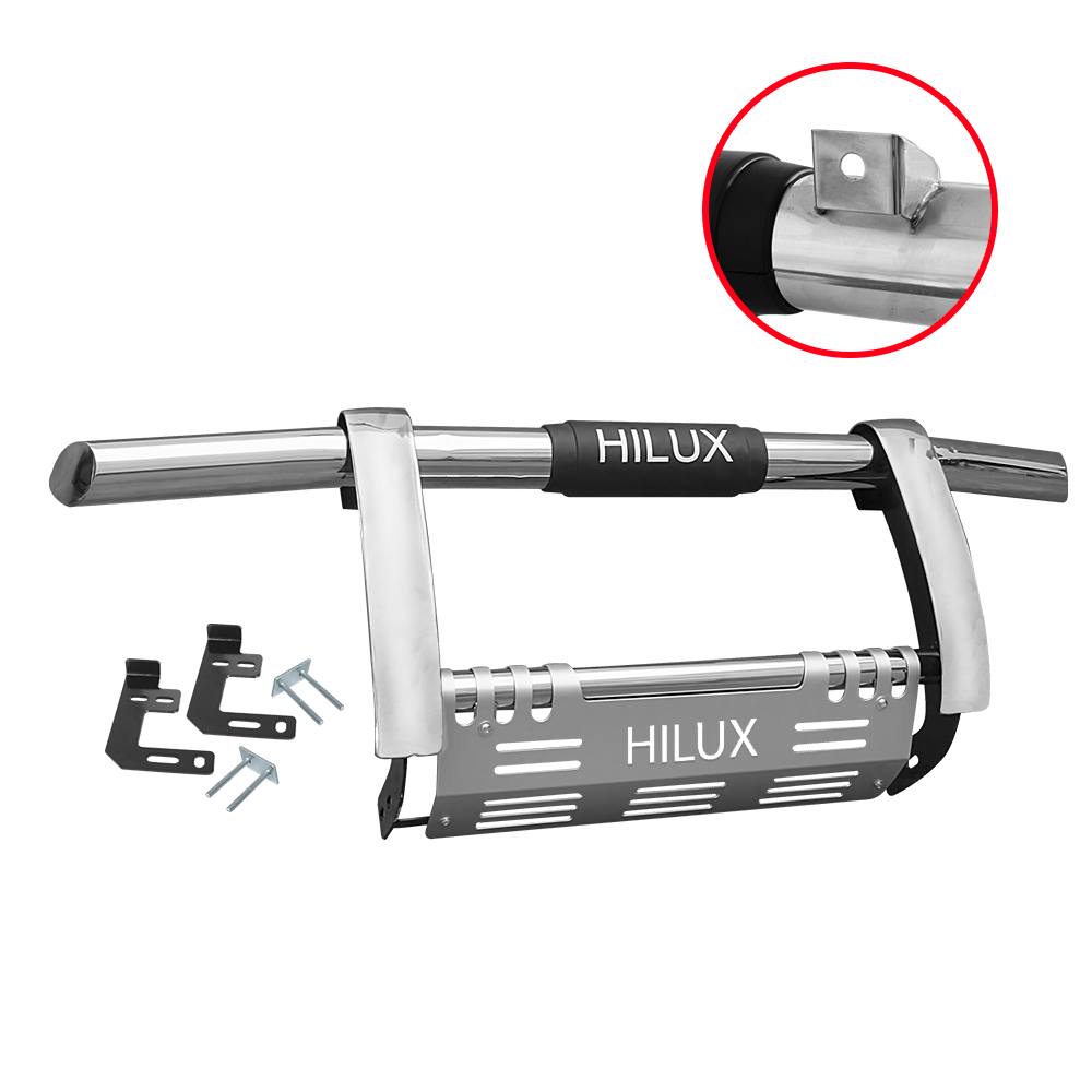 DEFENSA DELANTERA ACERO PRO 3" P/HILUX VIGO 2005-15