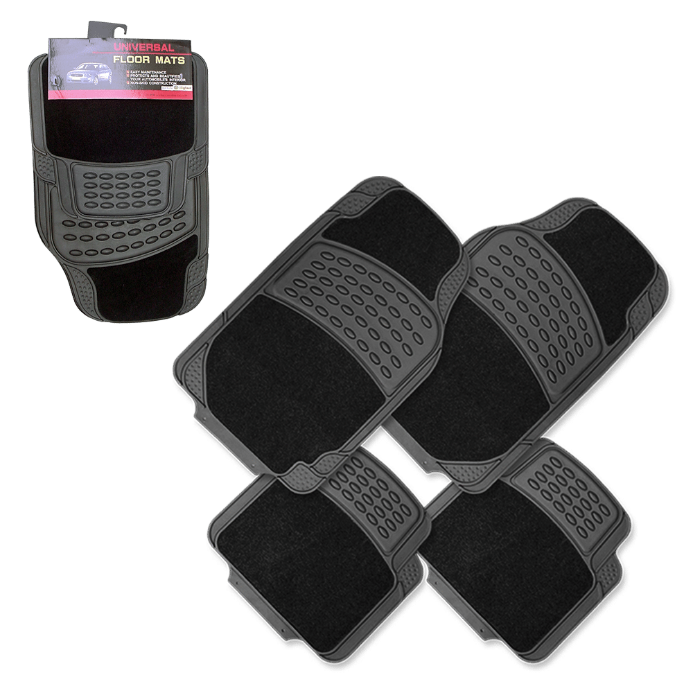 PISO PVC+ALFOMBRADO 4PCS 3.5KG 2(70X44.5)+2(44.5X44)CM NEGRO