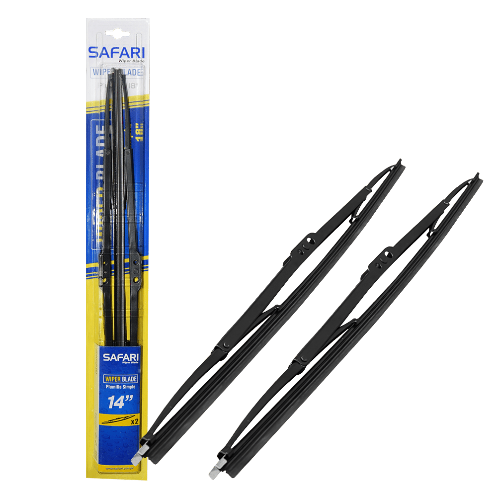 PLUMILLA UNIVERSAL X2 MARCO METALICO SOPORTE ABS 14PULG