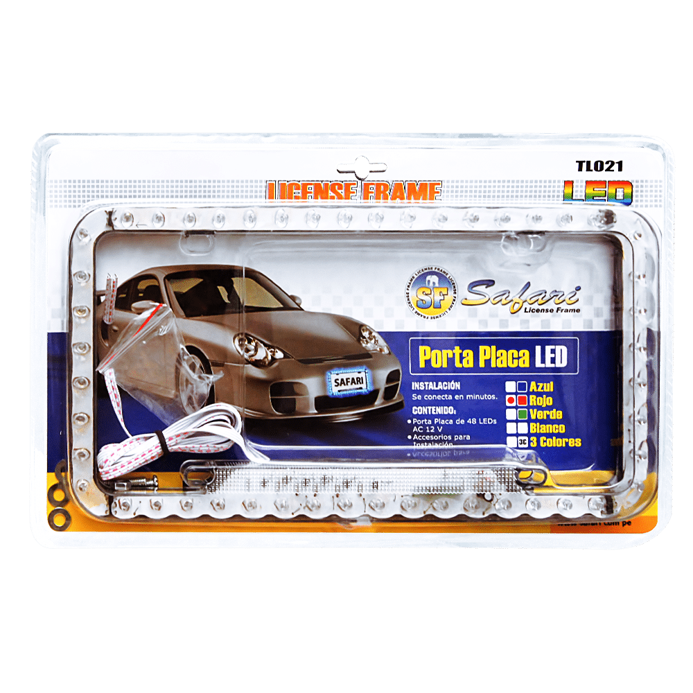 PORTA PLACA CON LED ROJO