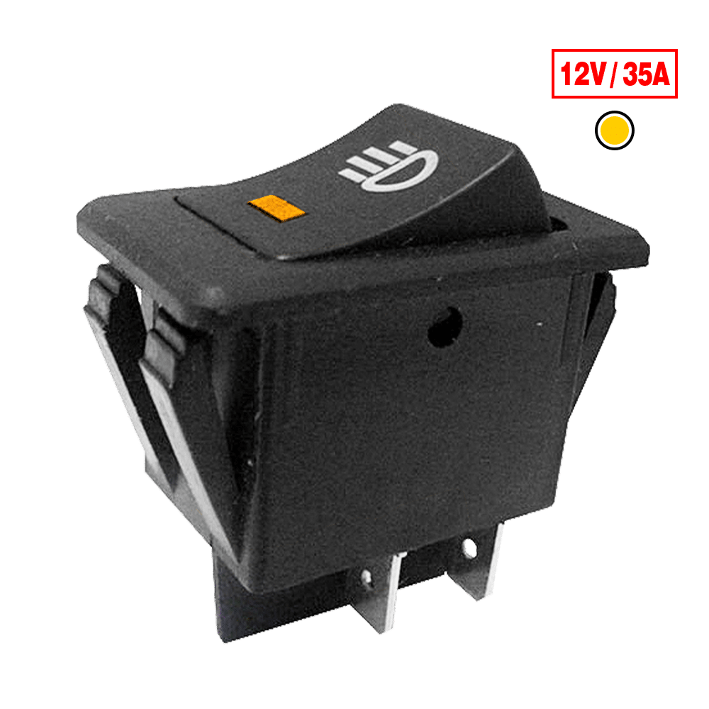 SWITCH DE LUZ 12V 35A AMBAR