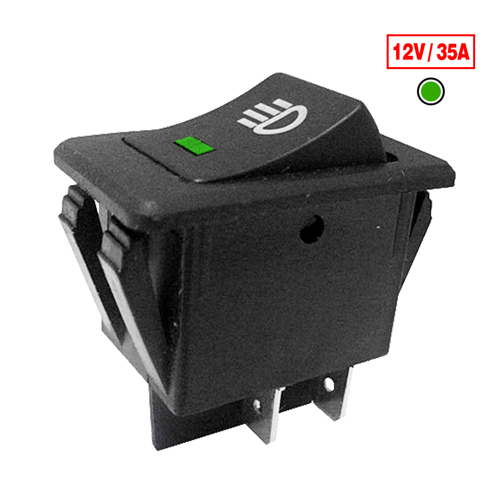 SWITCH DE LUZ 12V 35A VERDE