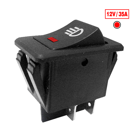 SWITCH DE LUZ 12V 35A ROJO