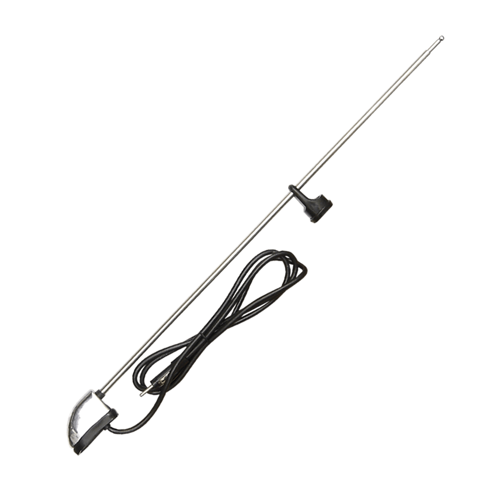 ANTENA LATERAL AM/FM 122CM + CABLE CROMADA