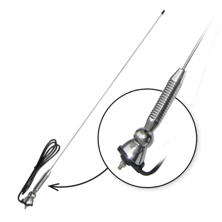 ANTENA AM/FM SEMI-PATRULLERA UNA SECCION 63CM + CABLE