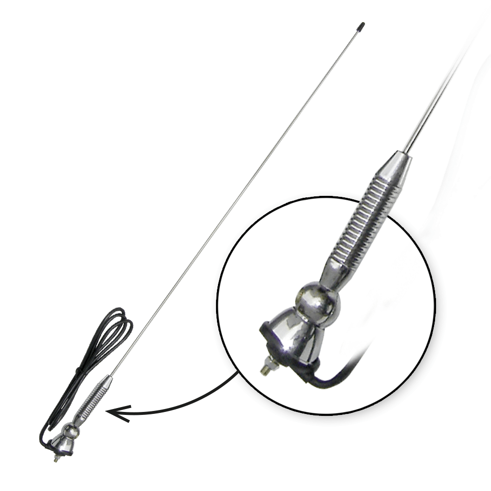 ANTENA AM/FM SEMI-PATRULLERA UNA SECCION 63CM + CABLE