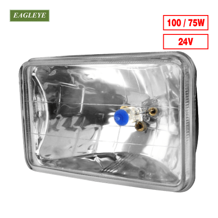 FARO SELLADO 5 RECT. CRISTAL 24V 100/75W