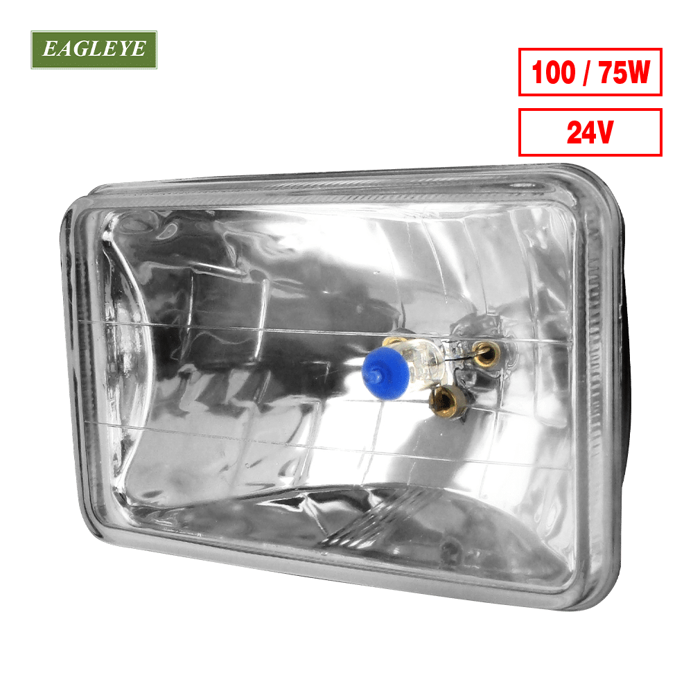 FARO SELLADO 5 RECT. CRISTAL 24V 100/75W