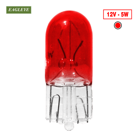 FOCO LAGRIMA T10 12V 5W ROJO X10PZS