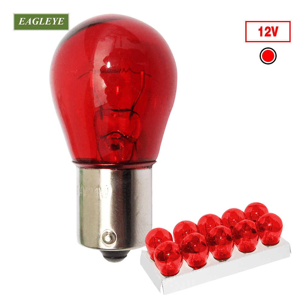 FOCO 1 CONT. S25 12V 32CP BA15S ROJO X10PZS