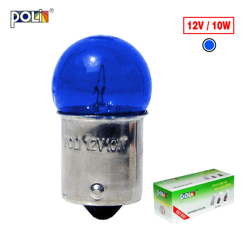 FOCO BOMBILLA G18 12V 10W BA15S AZUL X10PZS