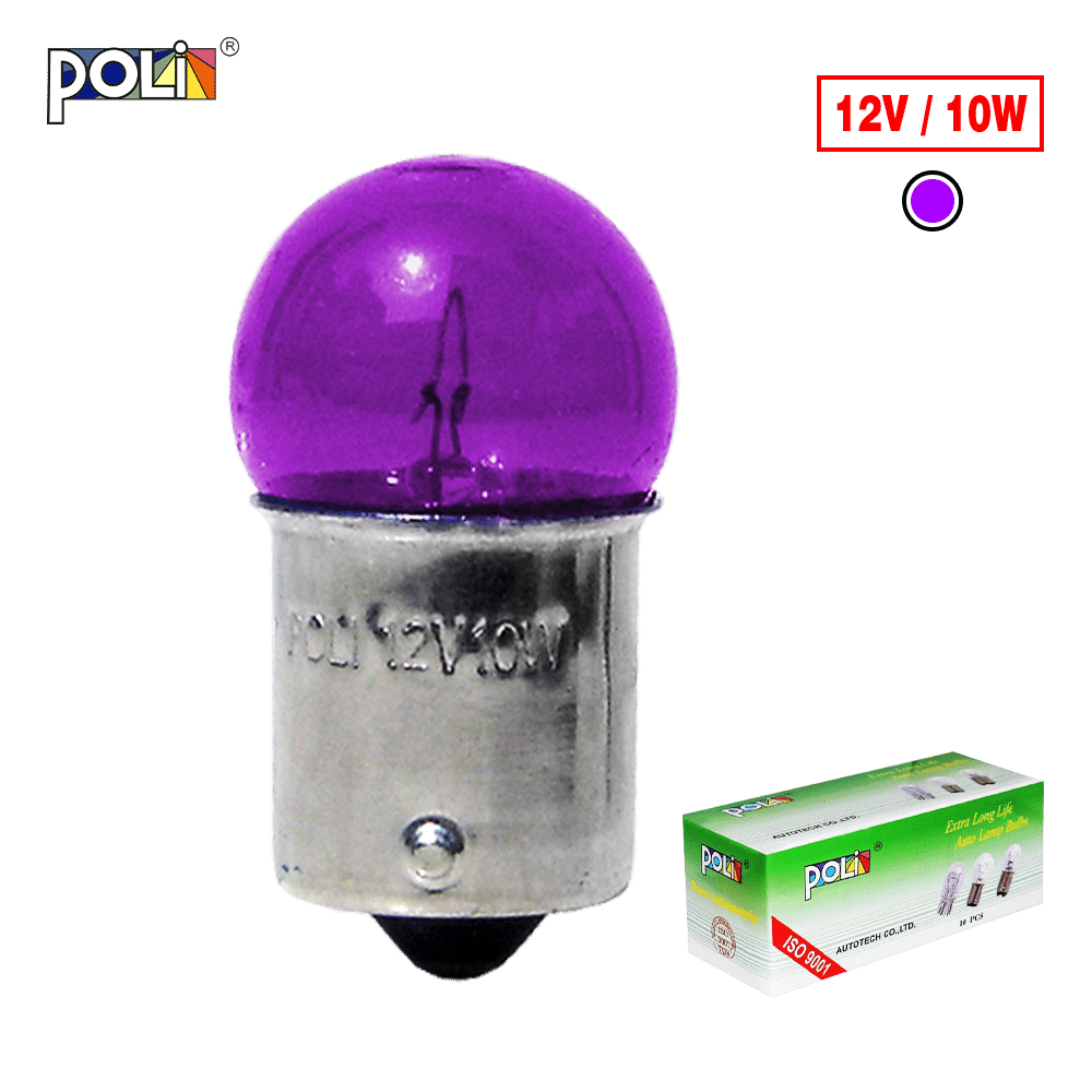 FOCO BOMBILLA G18 12V 10W BA15S LILA X10PZS