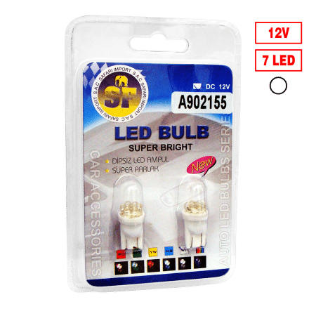 FOCO LED 12V 158 W2.1X9.5D 7LEDS BLANCO