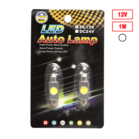 FOCO LED T10X36-HP 12V 1W BLANCO