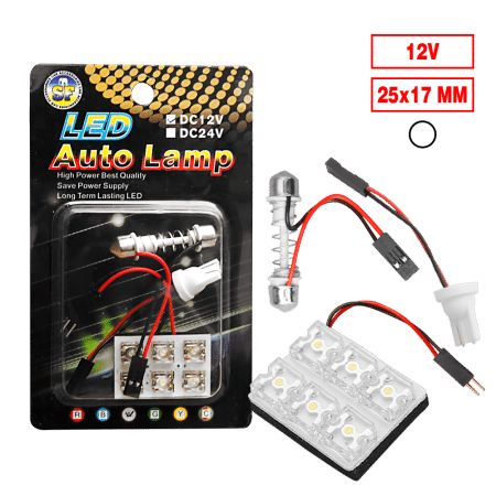 FOCO LED 12V 25X17MM -6FLUX BLANCO