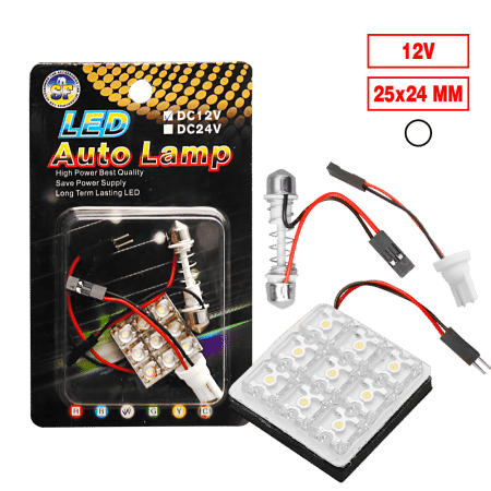 FOCO LED 12V 25X24MM-9FLUX BLANCO