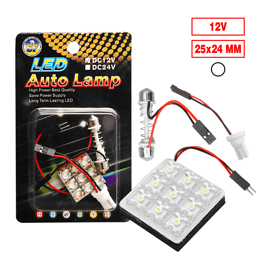 FOCO LED 12V 25X24MM-9FLUX BLANCO