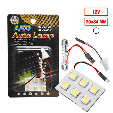 FOCO LED 12V 20X34MM-6SMD/5050 BLANCO