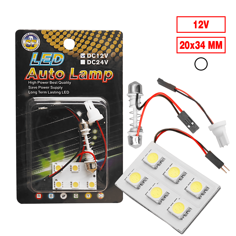 FOCO LED 12V 20X34MM-6SMD/5050 BLANCO