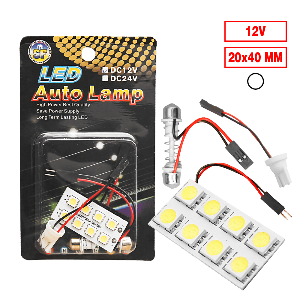 FOCO LED 12V 20X40MM-8SMD/5050 BLANCO