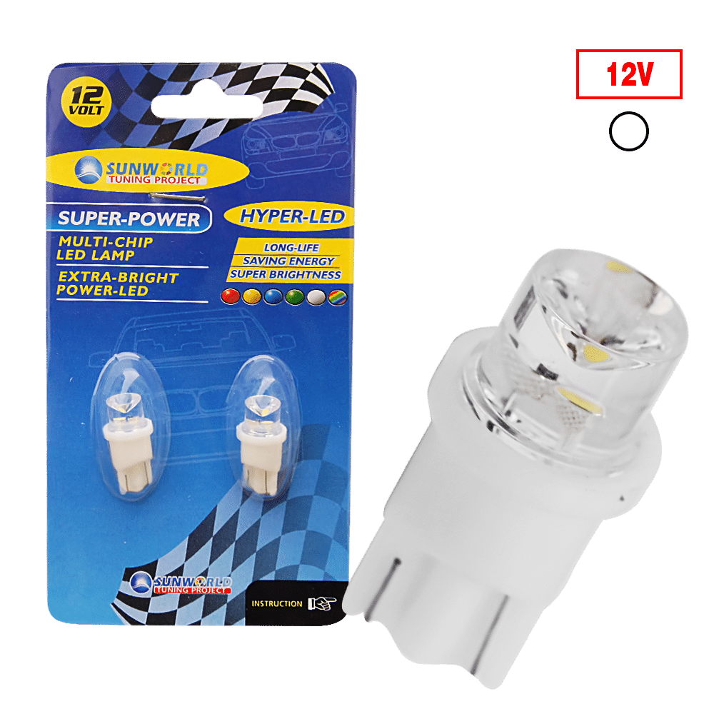 FOCO LED T10 12V FLASH CONCAVO BLANCO