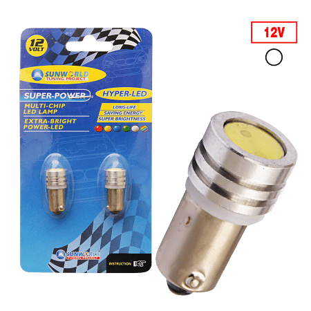 FOCO LED BA9S-1SMD/7080 1WX2 12V BLANCO