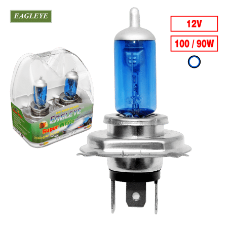 FOCO HALOGENO H4 12V 100/90W P43T SUPER WHITE X2PZ