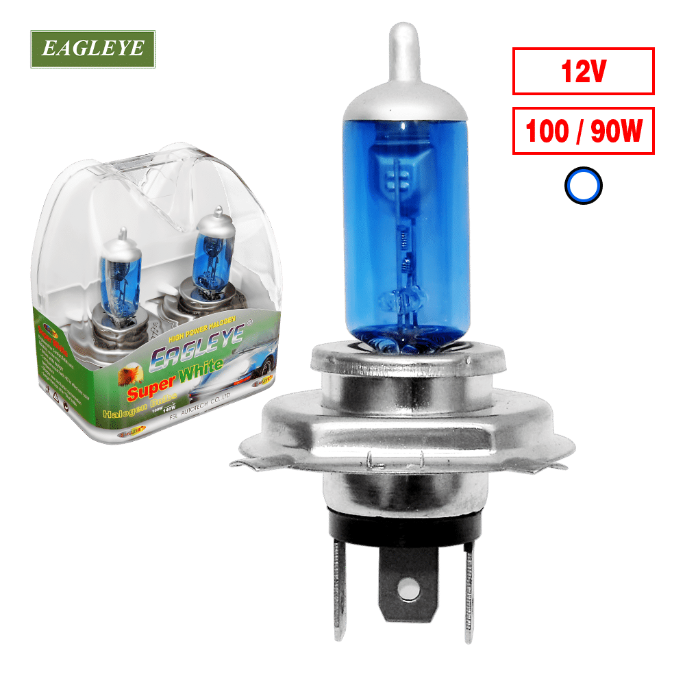 FOCO HALOGENO H4 12V 100/90W P43T SUPER WHITE X2PZ