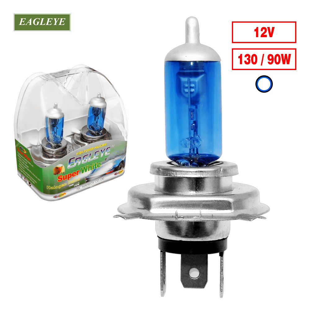 FOCO HALOGENO H4 12V 130/90W P43T SUPER WHITE X2PZS