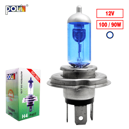 FOCO HALOGENO H4 12V 100/90W P/43T SUPER WHITE