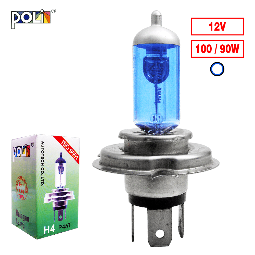 FOCO HALOGENO H4 12V 100/90W P/43T SUPER WHITE