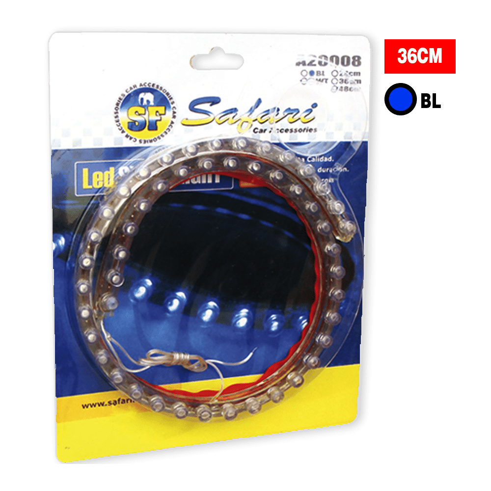 CINTA FLEXIBLE 36CM LED AZUL LE3009BL-36CM
