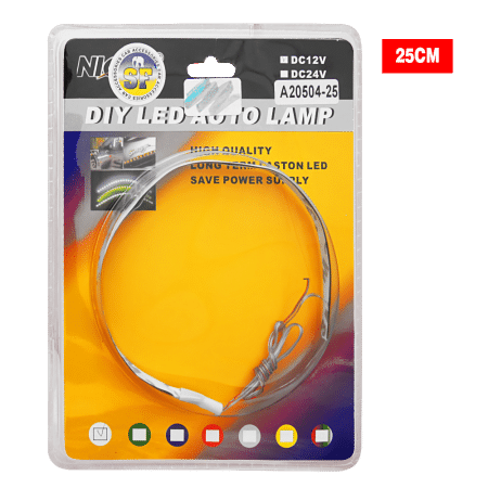 CINTA DE ADORNO 25CM 9 LED WHITE (PBC BK)