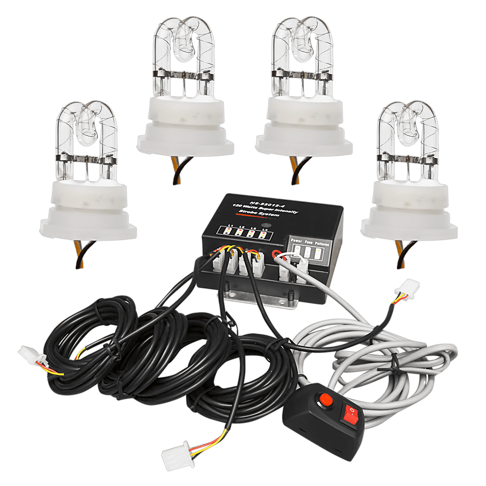 LUZ STROBO LIGHT 12V 60W 4 FLASH C/ CONTROL