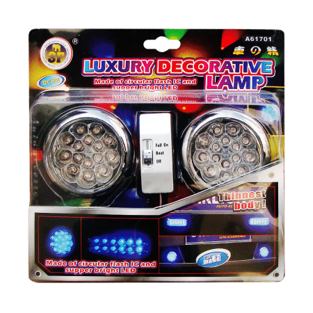 LAMPARA REDONDA LED AZUL Y SWITCH