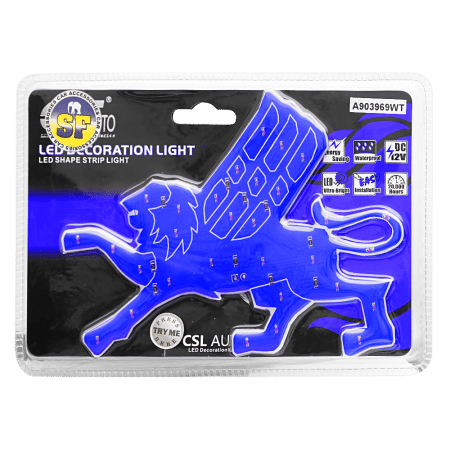 STIKER CON LED 30 LEDS AZUL