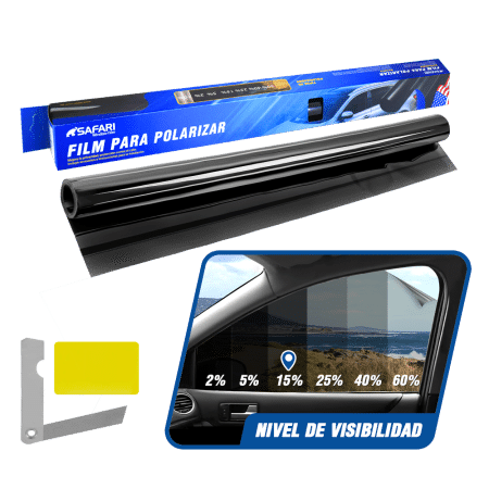 PAPEL POLARIZADO 3MX50CM V:15% IR:15% UV:99% D-BLACK