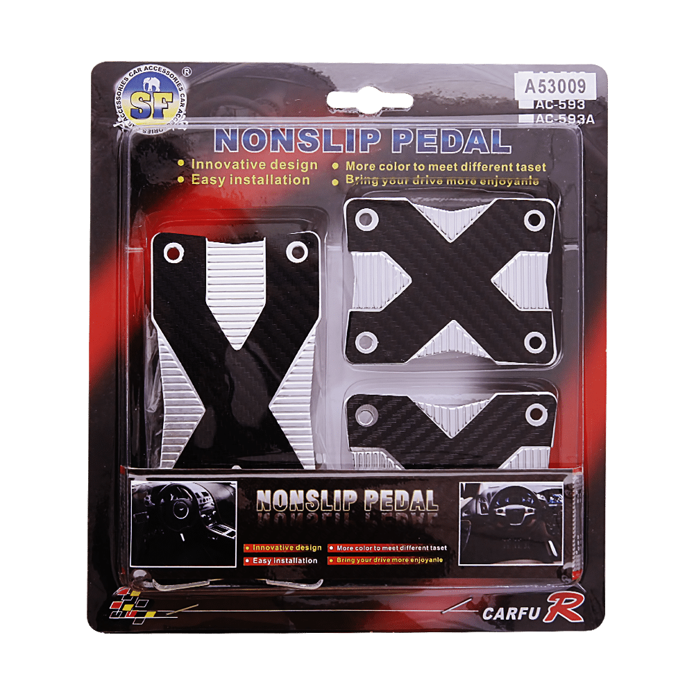 PEDAL DE ALUMINIO 3PCS CARBON/NEGRO