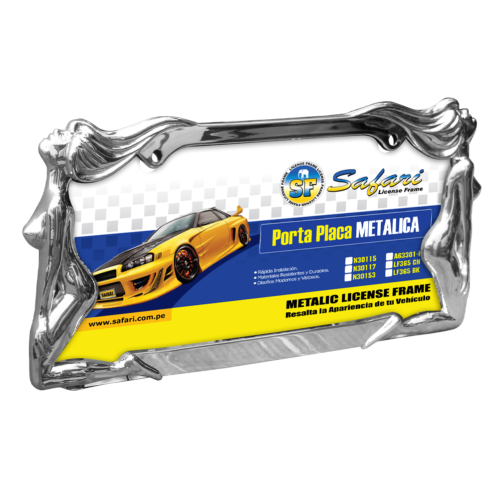 PORTA PLACA METALICA LADY