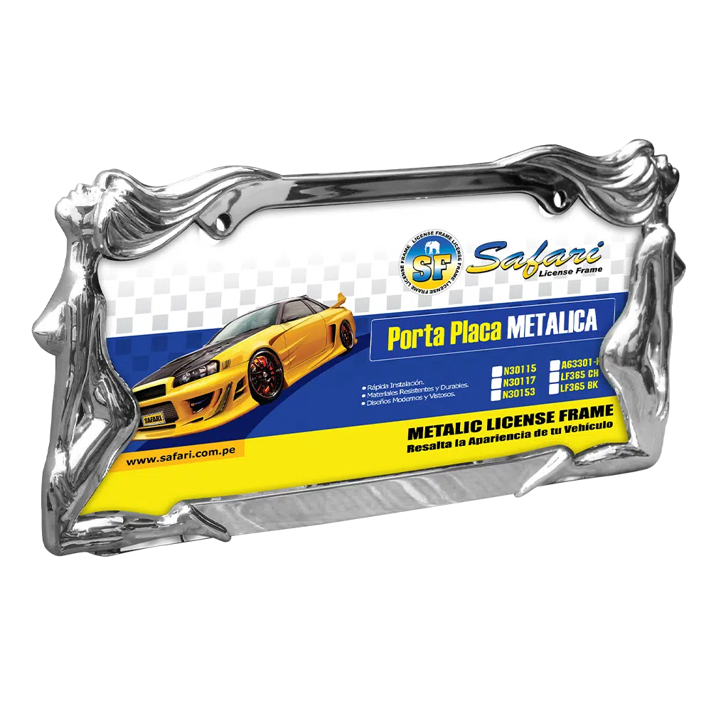 PORTA PLACA METALICA LADY