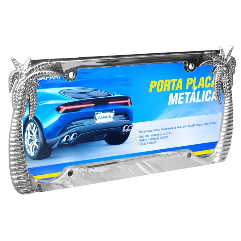 PORTA PLACA METALICA PALMERA