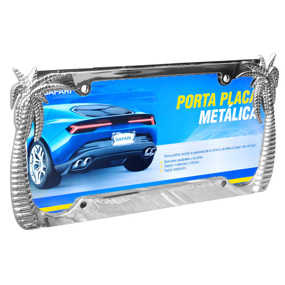 PORTA PLACA METALICA PALMERA