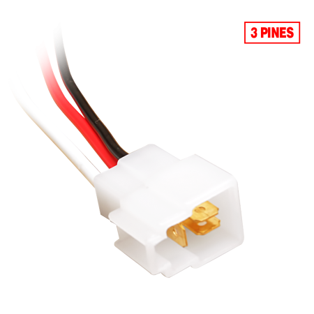 CONECTOR MACHO 3 PIN CON CLIP X10PZS