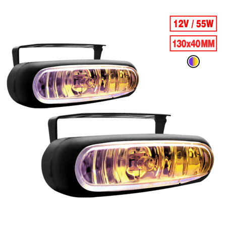 NEBLINERO OVALADO 13CM NEGRO 12V TORNASOL
