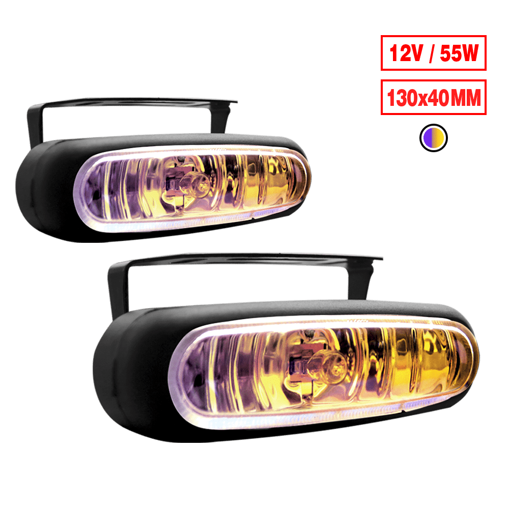 NEBLINERO OVALADO 13CM NEGRO 12V TORNASOL